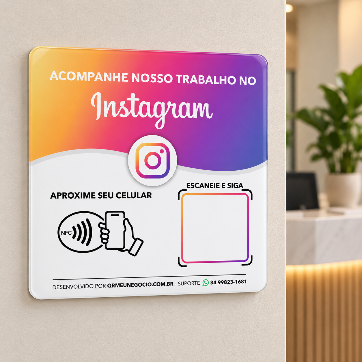 Conheça nosso trabalho no Instagram com NFC e QR Code
